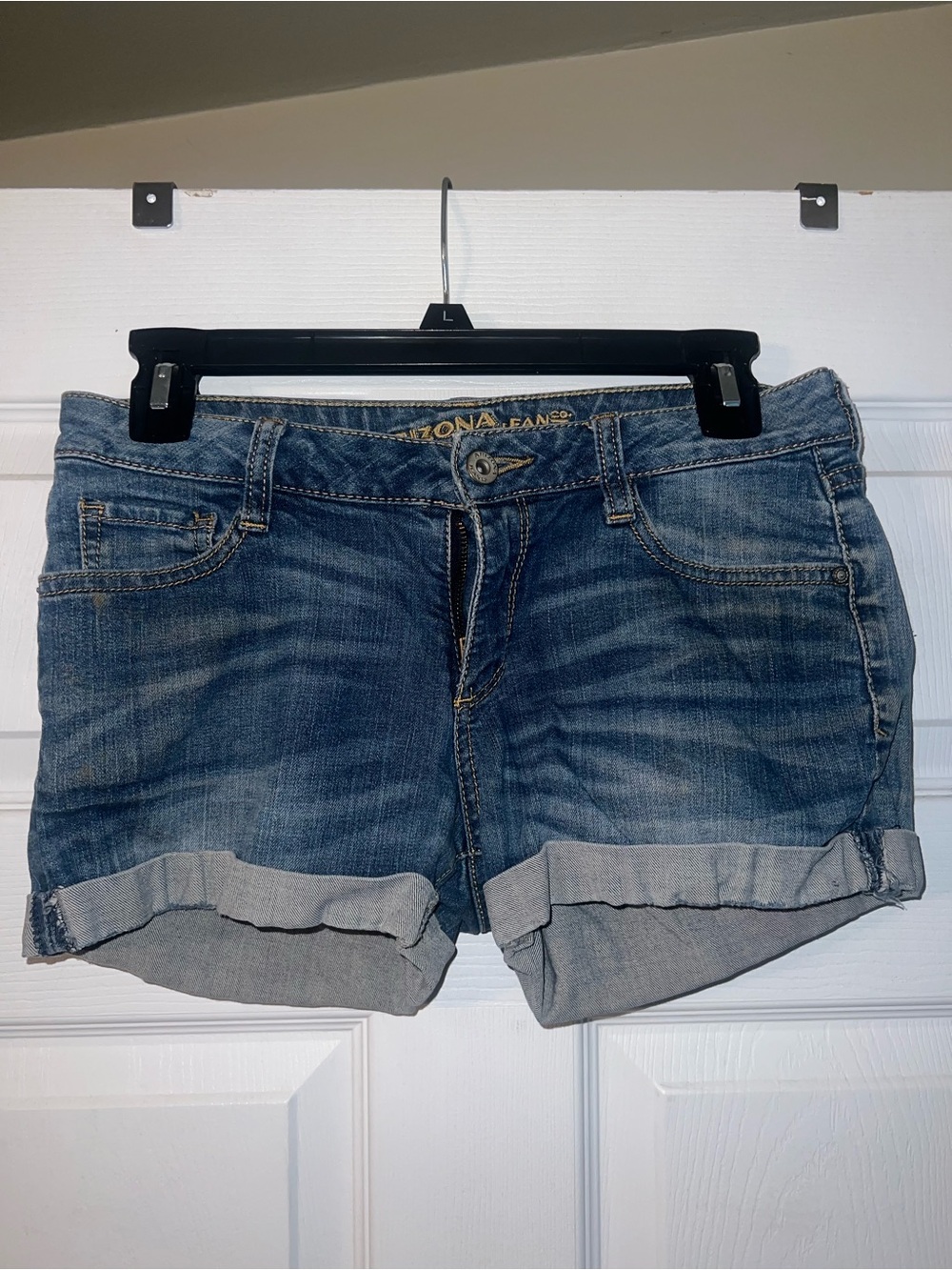 Arizona Jean Company Rolled Hem Blue Denim Shorts